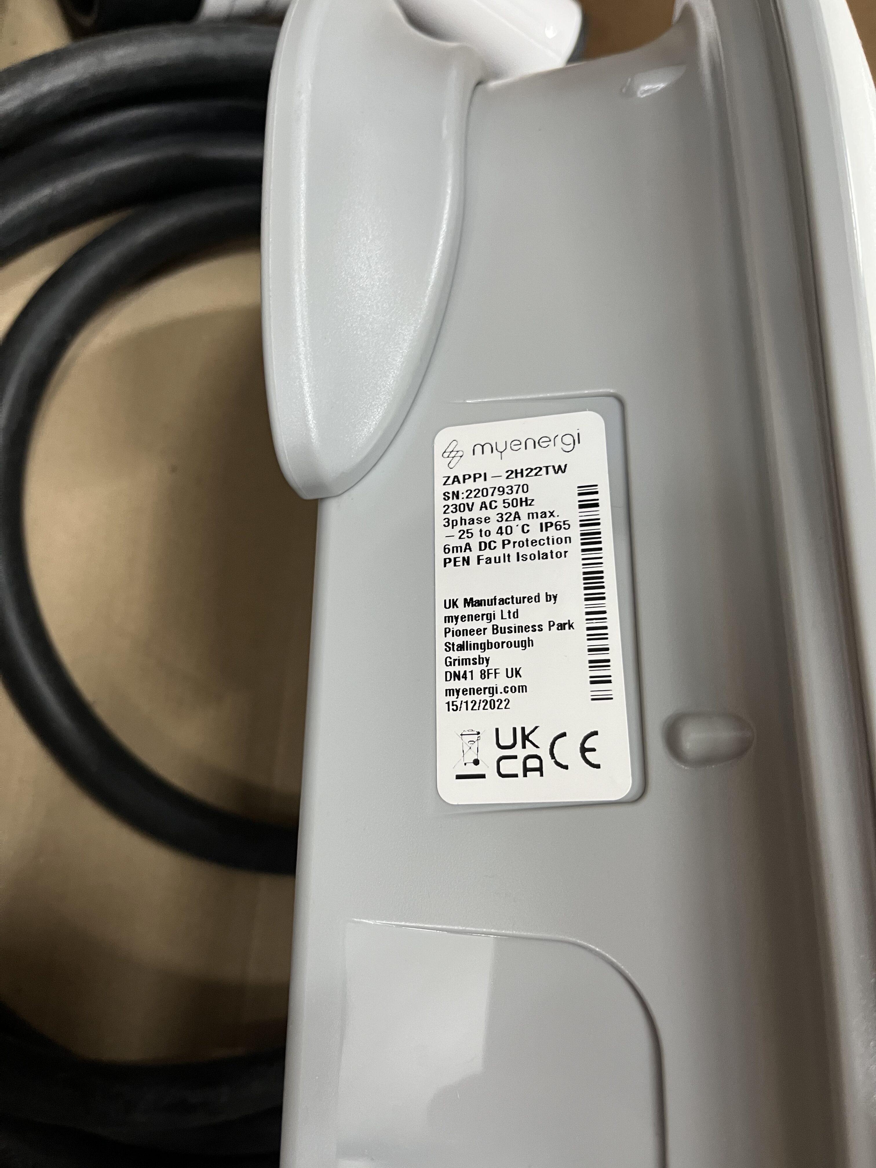 66 - Zappi V2.1 wit 6.5 meter kabel - Afbeelding 2
